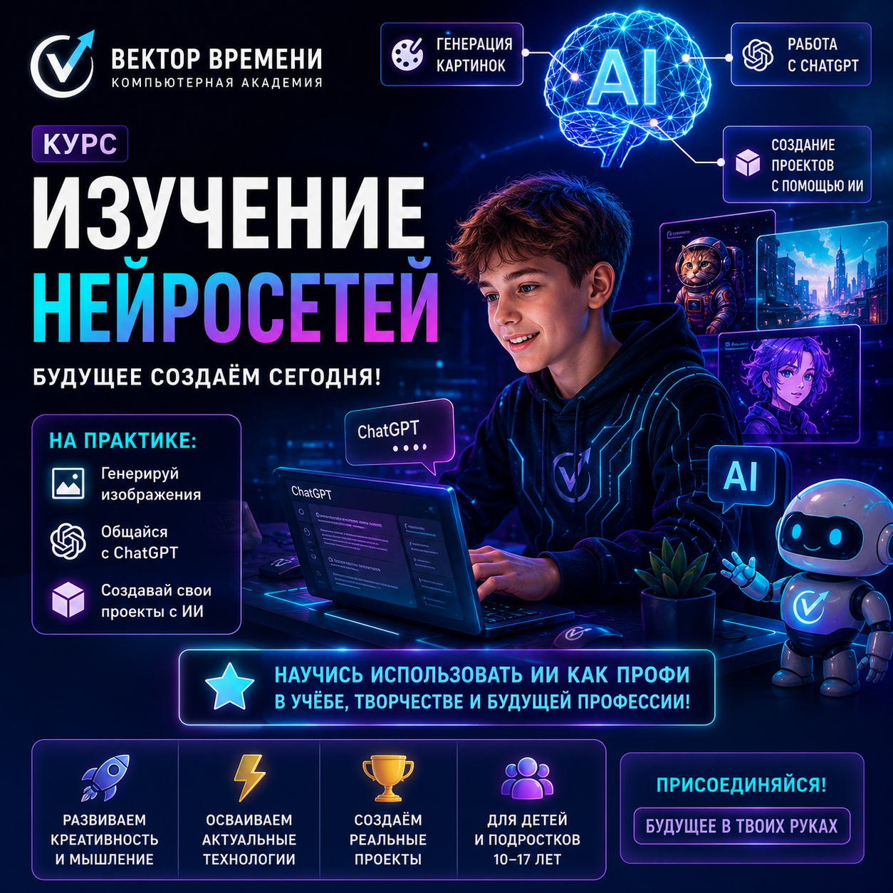 Изучение нейросетей для детей в Анапе